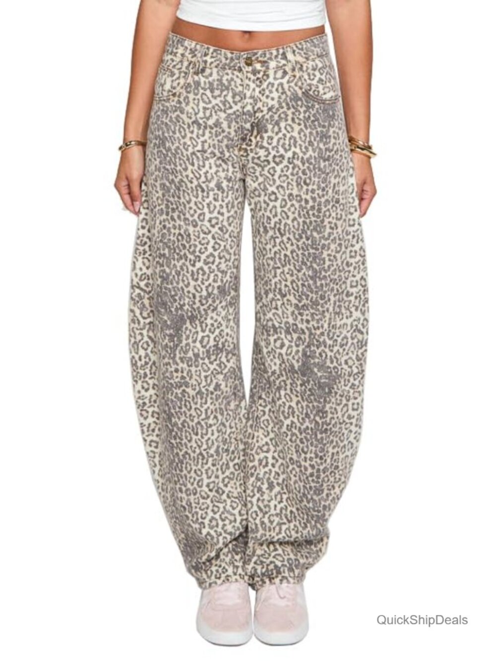 Women's Low Rise Wide Leg Barrel Jeans Baggy Denim Pants